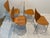 Arne Jacobsen 1970s Set of 4 Mid-Century Modern Chairs in the Style of Arne Jacobsen Series 7 For Sale - Image 4 of 12