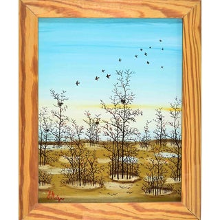 Jan Matejic, Naive Landscape, 1980s, Paint For Sale