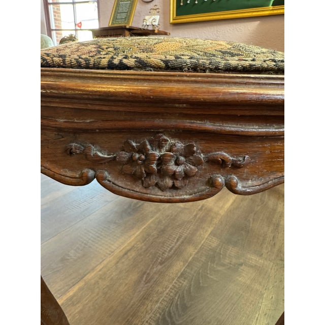 French Provincial Early 20th Century French Provincial Upholstered Piano Bench For Sale - Image 3 of 13