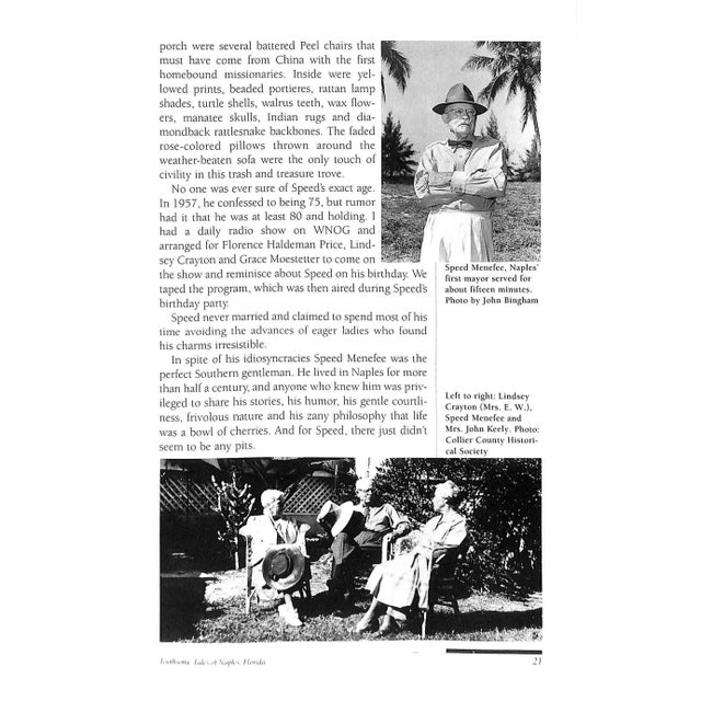 "Peacocks Were Roasted and Mullet Was Fried Toothsome Tales of Naples, Florida" 1993 Reynolds, Doris For Sale - Image 10 of 10