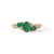 VR Jewels 14k Gold 1.09ct Natural Oval Emerald & Diamond Cluster Ring Size 6.5 For Sale - Image 4 of 18