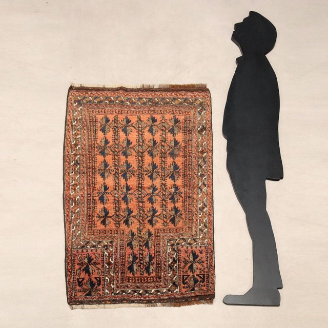 Beluchi wool rug, fine knot, hand-made. This piece is attributed to the mentioned designer/maker. It has no attribution...