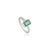 Natural Emerald Bezel Set Solitaire Ring in 925 Sterling Silver - Size 7.5 For Sale - Image 6 of 12