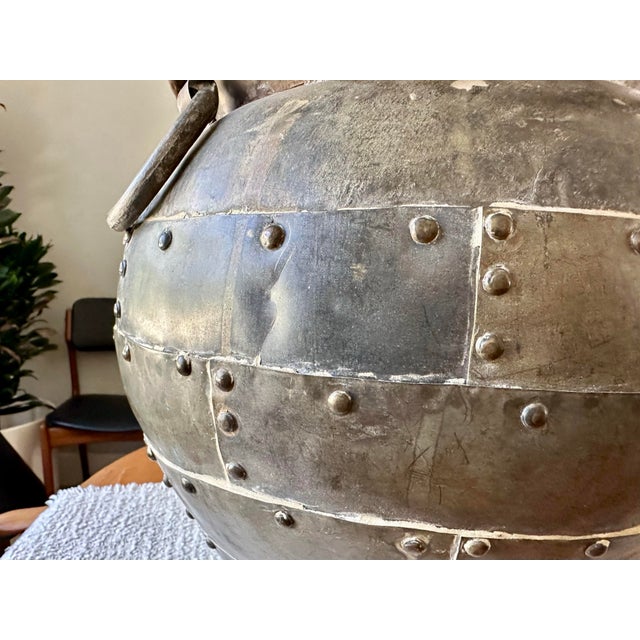 Huge Vintage Chapman Patchwork Metal Lamp For Sale - Image 9 of 12