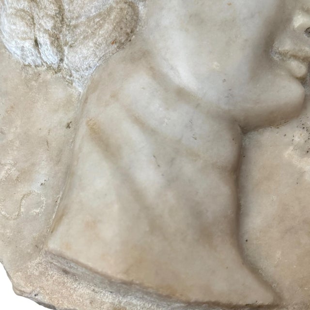 1920s Antique Italian Classical Revival Marble Relief Plaque “Superbia” (Pride) c.1920s For Sale - Image 5 of 8