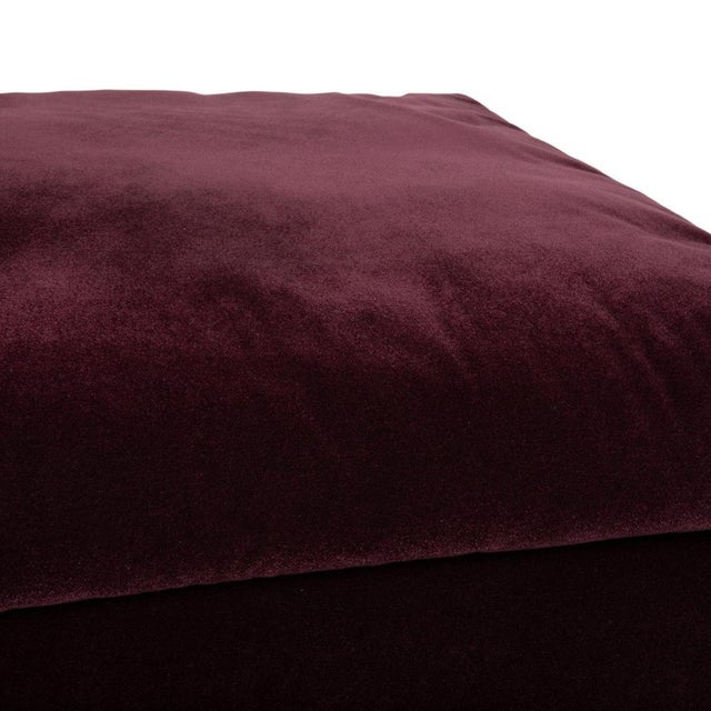 Embrace Set Armchair and Stool in Fabric Chrome Velour Velvet Purple Aubergine with Manual Function by Brühl, Set of 2 For Sale - Image 9 of 18