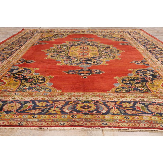 Late 19th Century Persian Sultanabad Rug, 09'06 X 13'03 For Sale - Image 9 of 10