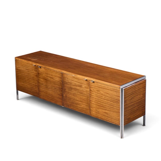 Alexis Yermakov for Stow & Davis Electra Series Mid Century Walnut and Chrome Credenza For Sale - Image 10 of 10