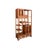 Asian Asian Asian Inspired Asymmetrical Light Brown Shelving Display Cabinet Divider Inspired Asymmetrical Light Brown Shelving Display Cabinet Divider For Sale - Image 3 of 12