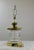 Vintage 1991 Bauer Hollywood Regency Styled Stacked Lucite and Brass Table Lamp With Brass Base and Cover For Sale - Image 6 of 11
