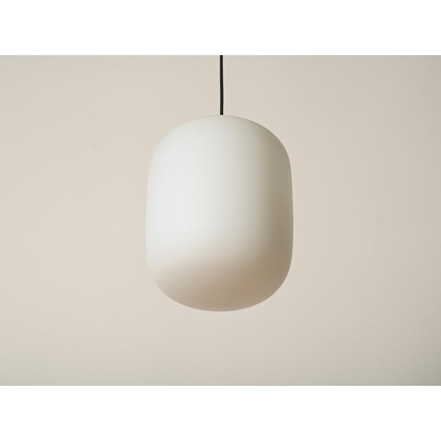 Mid-Century Pendants in Opaline Glass and Metal from Stilnovo, Italy, 1960s, Set of 2 For Sale - Image 6 of 12