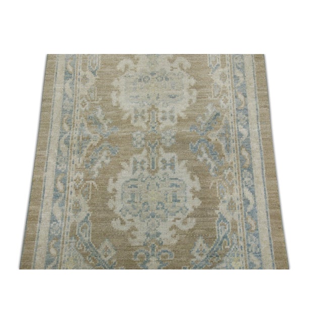 Modern Turkish Oushak Rug 2'10" x 5'8" For Sale - Image 4 of 7