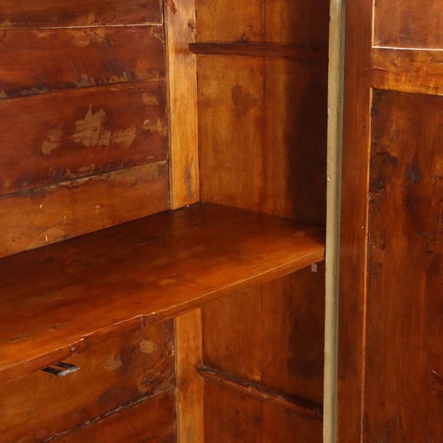 Antique Baroque Green Lacquered Poplar Wardrobe, 1700s For Sale - Image 4 of 11