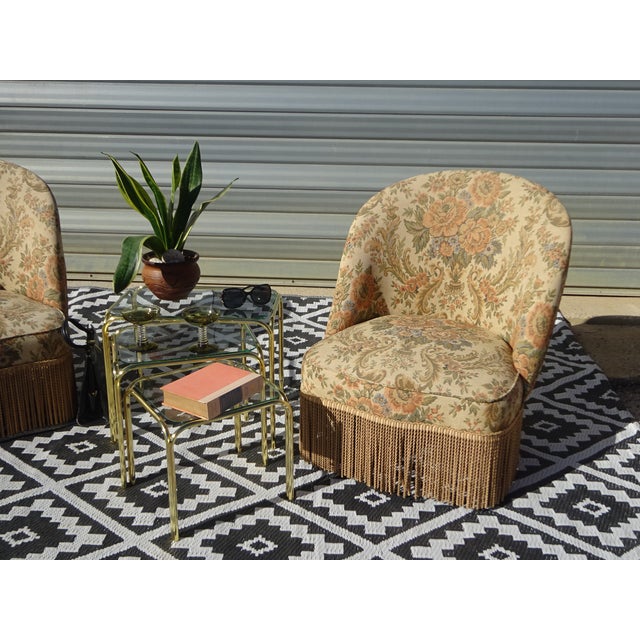 Nesting Tables in Gold-Tone Metal and Tempered Glass, 1990s, Set of 3 For Sale - Image 16 of 18