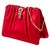 Metal 90s Judith Leiber Red Satin Evening handBag Crystal Shoulder Day Vintage Clutch For Sale - Image 7 of 17