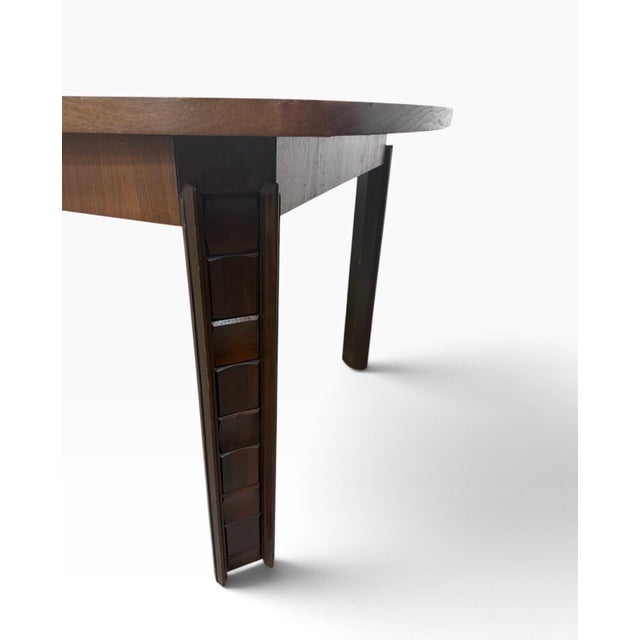 Mid-Century Modern Brutalist Walnut Dining Table For Sale - Image 10 of 10