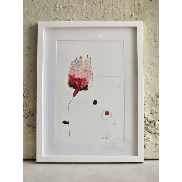 Set of 6 - One-of-a-Kind Organic Modern Botanical Paintings | Herbarium Wall Art | Minimalist Flower Study For Sale - Image 14 of 14