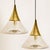 Pair of cone shaped minimalistic light fixtures by Limburg Glashutte, 1970. Clean lines and timeless design. Great quality...