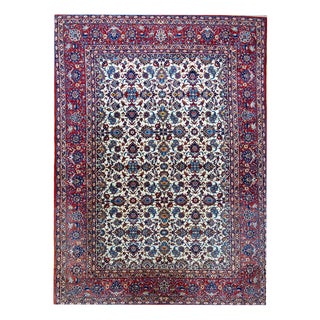 Historical Hand-Knotted Isfahan Najafabad Rug For Sale