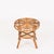 Gorgeous Mid-Century round coffee or side table entirely hand-made of bamboo, curved rattan and hand-woven wicker. This...