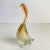 Vintage 50s Murano Glass Duck Goose Sommerso Art Glass Bird Amber Yellow Statue Alfredo Barbini For Sale - Image 9 of 9