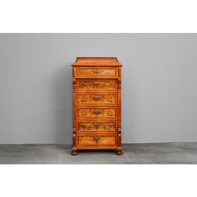 Gründerzeit Office Desk in Walnut, 19th Century For Sale - Image 5 of 18