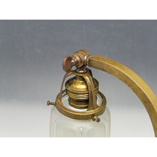 Art Nouveau Night Lamp in Glass and Metal, Germany, 1900s For Sale - Image 6 of 9