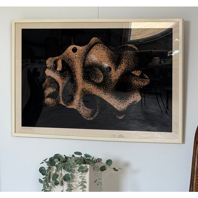 Black Irene Miller Stein Signed Framed Abstract Black White Serigraph Earth Fertility For Sale - Image 8 of 18