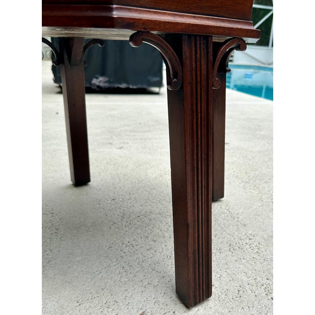 Wood Mahogany Cellarette Wine Cooler Chippendale Style For Sale - Image 7 of 12