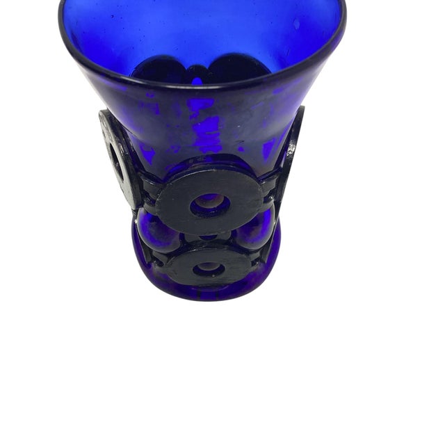 1960s Felipe Deflinger Brutalist Mid Century Cobalt Blue Caged Cocktail Set For Sale - Image 5 of 11