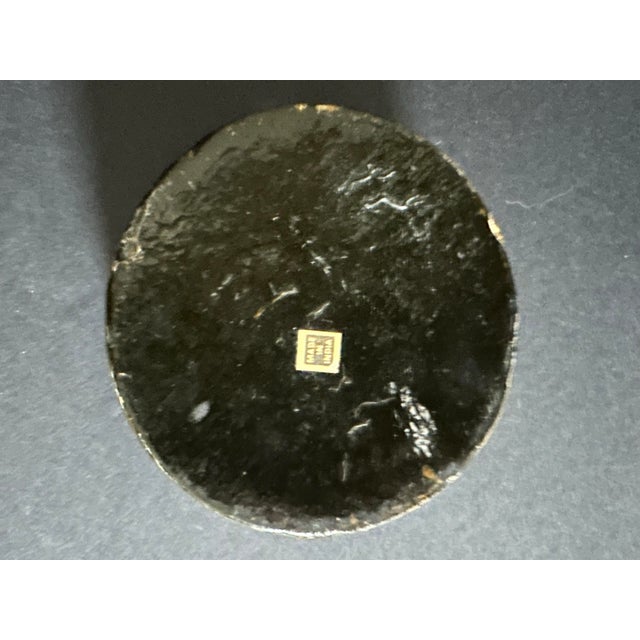 Brown Vintage Mid 20th Century Lion Face Paper Mache Trinket Box For Sale - Image 8 of 9