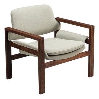 Mid-Century Wengé Lounge Chair, 1970s For Sale