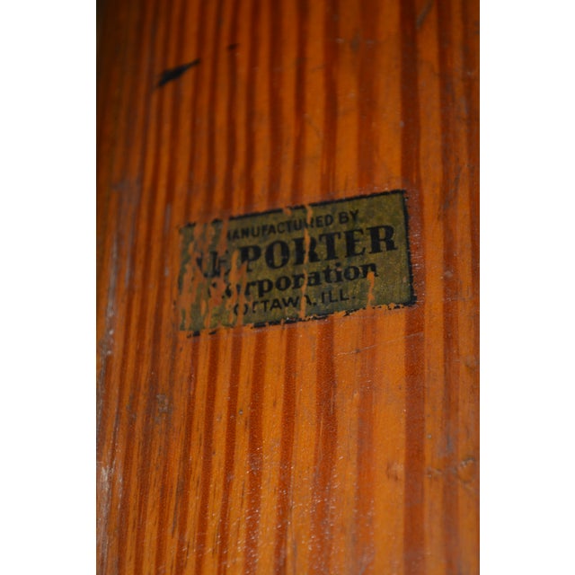 Vintage j.e. Porter Large & Wide Wooden Ladder Library / Farm / Blankets / Industrial For Sale - Image 15 of 16