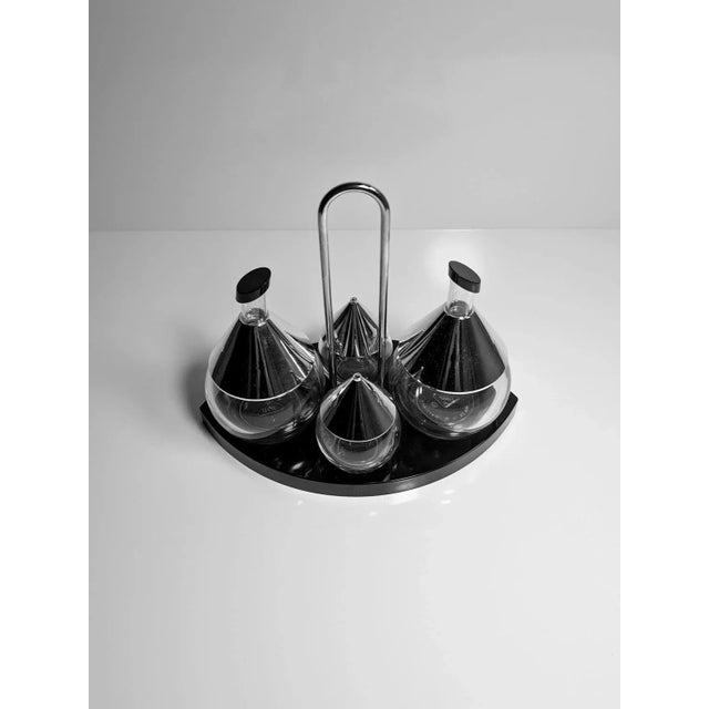 1980s Vintage Condiment Set in Chrome, 1980, Set of 4 For Sale - Image 5 of 6