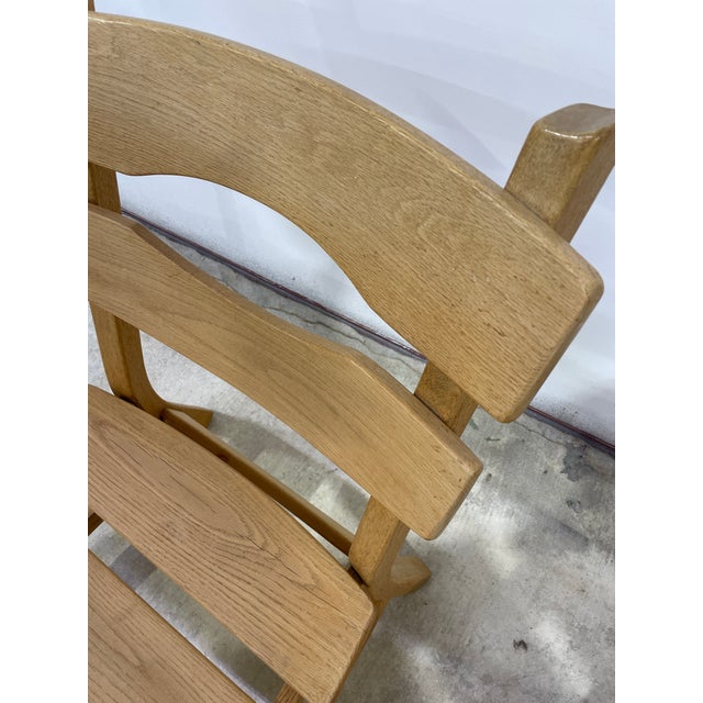 Pair of Dittmann & Co Brutalist Fireplace Oak Danish Modern Chairs For Sale In Miami - Image 6 of 10