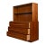 t.h.. Robsjohn-Gibbings Rolling Walnut Storage + Display Cabinet by Widdicomb For Sale
