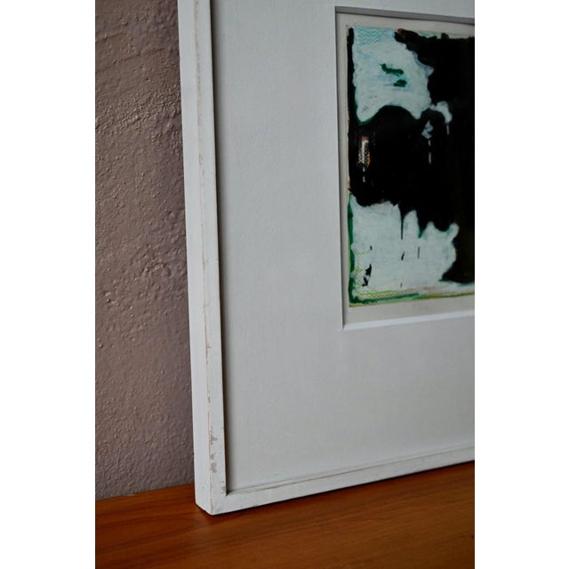 Wood Abstract Composition, Mixed Media Painting, 1990s For Sale - Image 7 of 9