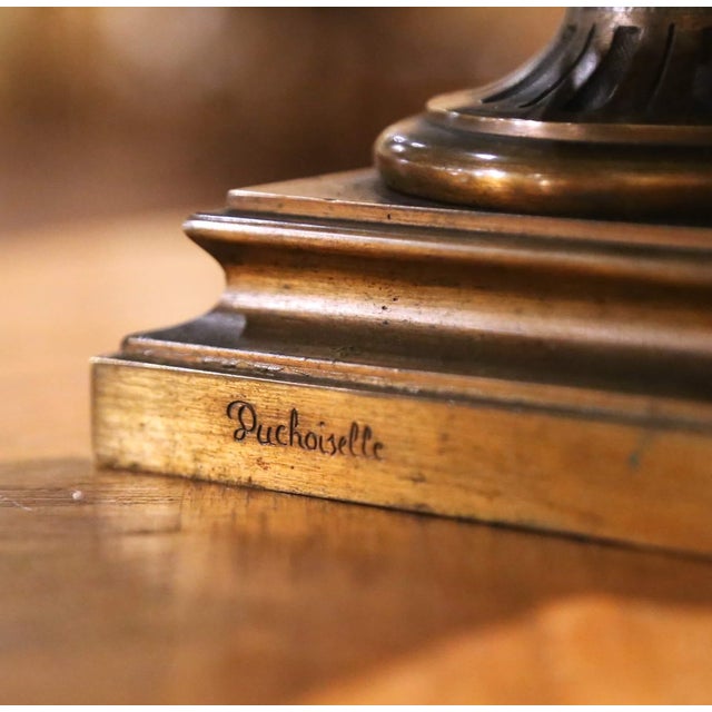 Traditional 19th Century French Renaissance Revival Bronze Bust by Alexandre Duchoiselle For Sale - Image 3 of 10