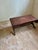 Wood Vintage Dark Wood Coffee Table With Brass Claw Wheels For Sale - Image 7 of 9