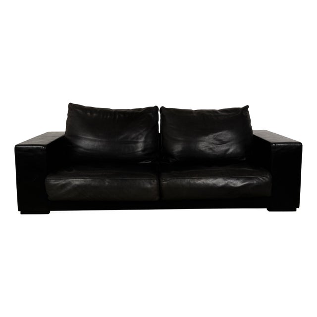 Budapest Leather Three-Seater Sofa from Baxter For Sale