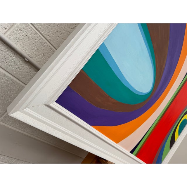 Large Contemporary Abstract Art "Cosmic Rainbow" on Canvas by British Artist, 2005 For Sale - Image 11 of 14