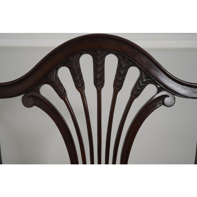 1990s Set of 8 Stickley Federal Shield Back Mahogany Dining Room Chairs For Sale - Image 5 of 18