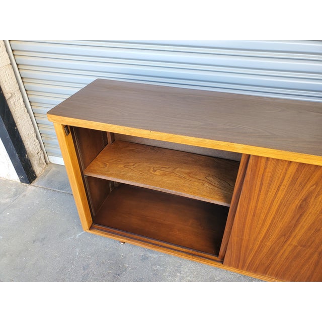Vintage Walnut Credenza For Sale - Image 14 of 16
