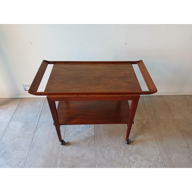 Vintage Danish Trolley with Removable Tray from Soborg Mobler, 1960s, in Very Good conditions. Designed 1960 to 1969 This...