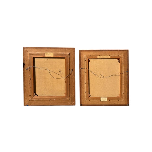 1930’s Pair of English Oil on Canvas Portraits by M. Moussa Ayoub For Sale - Image 9 of 12