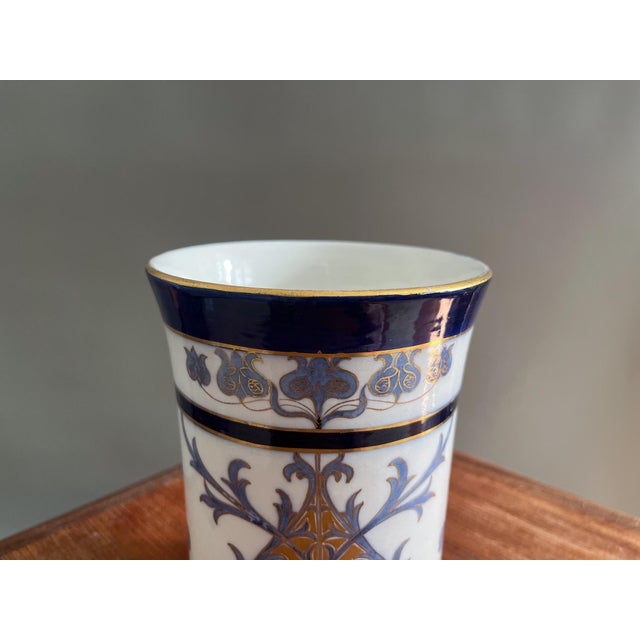 Blue Ceramic Aurelian Ware Vase from Moorcroft, 1890s For Sale - Image 8 of 11