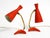 Mid-Century Modern Red Diabolo Crows Foot Table Lamps from Cosack, 1950s, Set of 2 For Sale - Image 16 of 18