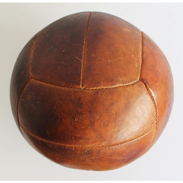 Brown Vintage Medicine Ball from Gala, 1950s For Sale - Image 8 of 9