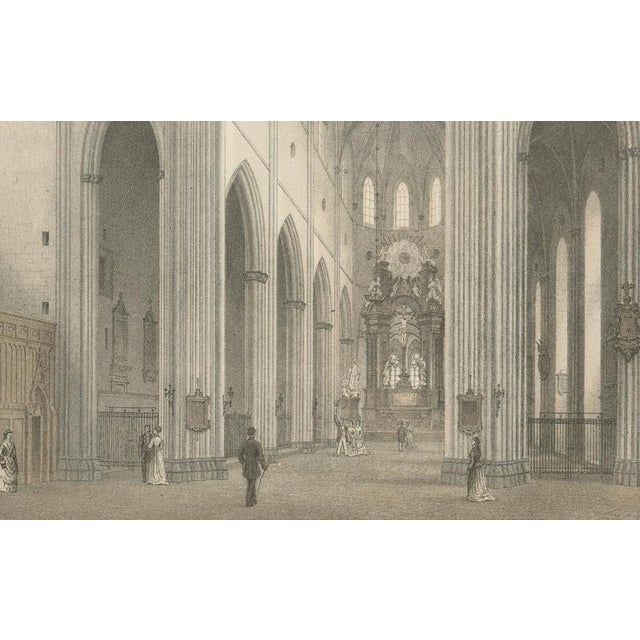 A. Nay, Uppsala Cathedral Choir Interior, 1877, Paper For Sale - Image 4 of 9