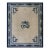 1890s Ivory Blue Open Antique Chinese Peking Dragon Carpet 10'2"x12'8" Wool Rug For Sale